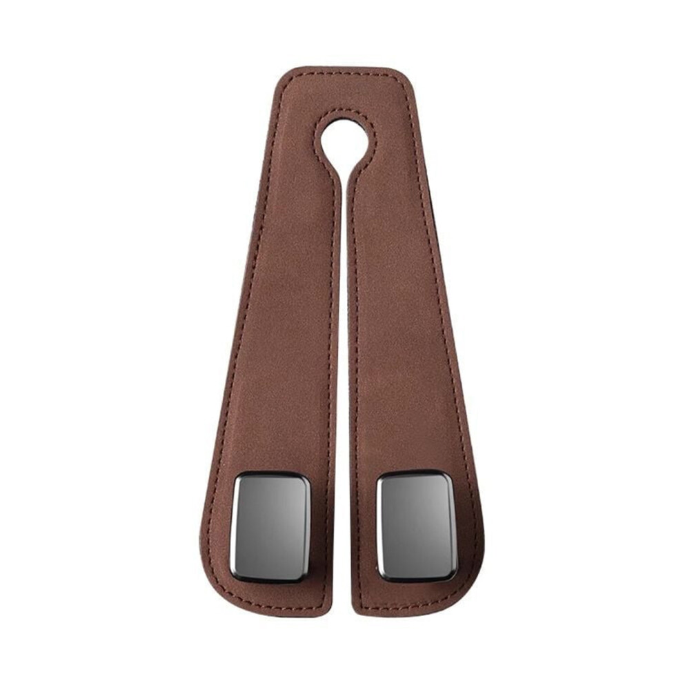 Car Seat Headrest Hooks Foldable Leather 2 Pack 962029044093
