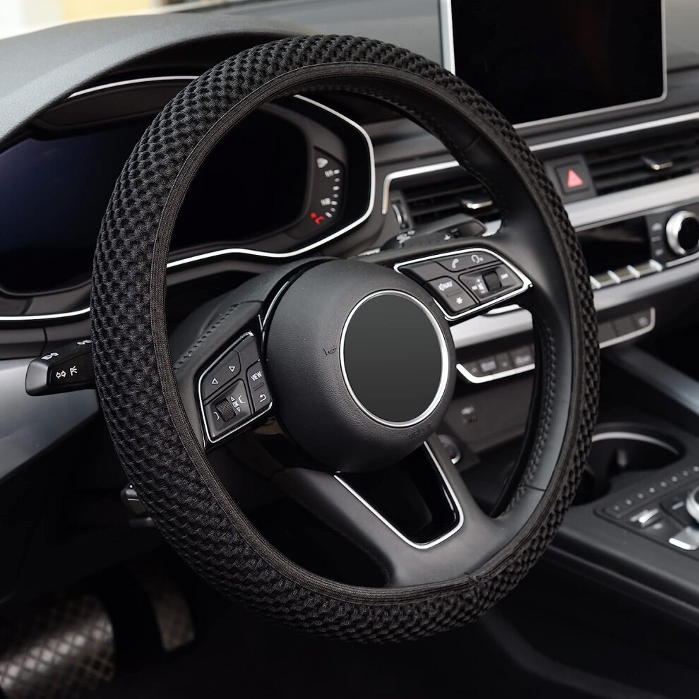 Steering Wheel Cover Elastic Microfiber 15 Inch 962029053767