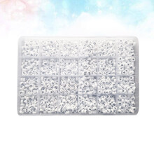 Alphabet Lacing Beads White Plastic 1350 Pcs