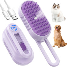 Cat Steam Brush 4-in-1 Rechargeable for Shedding Cleaning