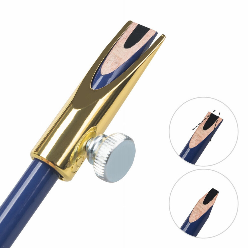 Metal Eyebrow Pencil Sharpener Dual U-Shaped Slots