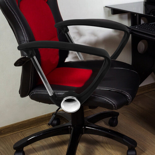 Chair Arm Cushions Black Plastic Adjustable 2 Pcs 2