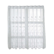 White Short Voile Curtains 29.13x23.62 In 1-Panel