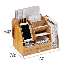 Wooden Pen Holder Desktop Organizer Nordic Style