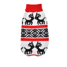 Christmas Dog Sweaters – Soft Knit Reindeer Design, Warm Turtleneck for Small/Medium/Large Dogs (Black), Compatible with Holiday Outdoors Play
