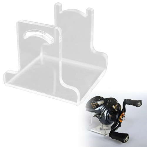 Fishing Reel Display Stand Transparent Beige 1 Pack