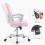 Ergonomic Desk Chair with Lumbar Support 250 lbs Pink 3