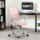 Ergonomic Desk Chair with Lumbar Support 250 lbs Pink 6