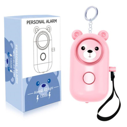 Personal Alarm Keychain 130dB with LED Light