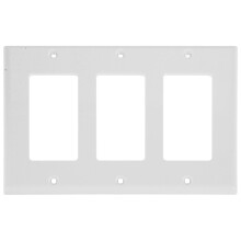 3-Gang Screwless Wall Plate for Electrical Outlets and