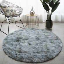 Plush Round Rug Mat White Soft Living Room Bedroom Kids Room