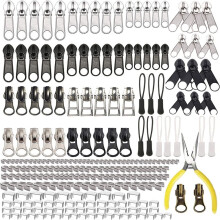 Meikeer Zipper Repair Kit with Zippers and Pulls 255-Piece