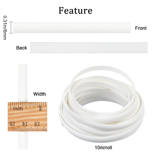 Synthetic Rattan Weaving Material White 8mm x 10m 1