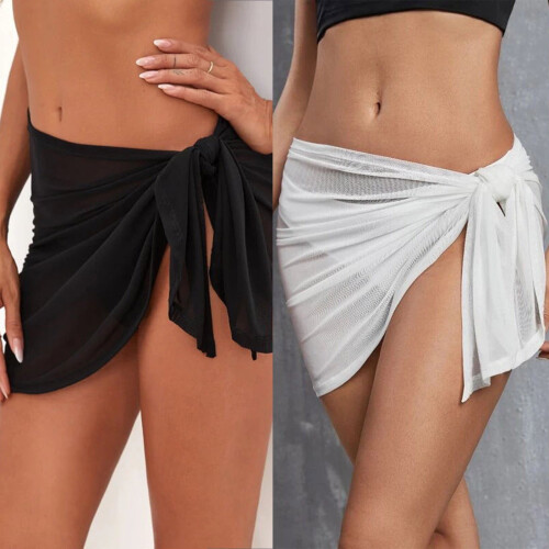 Dame badedragt i transparent mesh, 2 dele 1