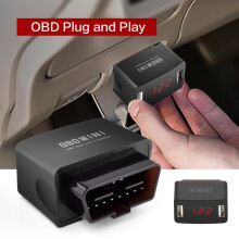 OBD LED Voltage Display Car Charger with Dual USB Ports