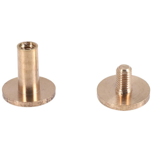10x Arc Solid Brass Button Stud Screw Nail Screw back Leather Rivet Belt 8mm 1