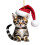 Grey Tabby Cat Christmas Ornament 1 Pack 1