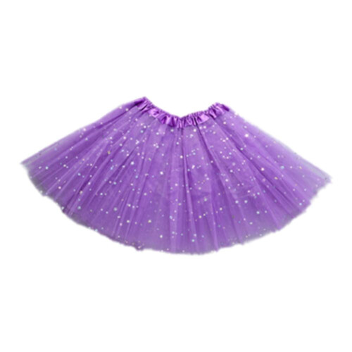 Girls' Glitter Mesh Dance Skirt Half-Length