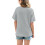 Maglietta a maniche corte da ragazza, casual, girocollo, top basic 5-15 4