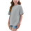 Maglietta a maniche corte da ragazza, casual, girocollo, top basic 5-15 5