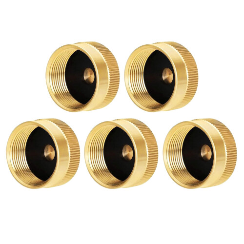 Brass Propane Tank Caps Pack of 5 for Cylinders