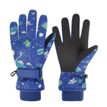 Ski Gloves Thermal Windproof Waterproof Snowboard Mittens with Grip for Winter Sports Cold Weather Youth Snow Gear