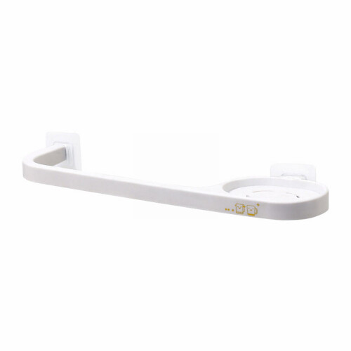Plastic Wall-Mounted Towel Bar Rack Single