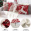 Christmas Pillowcase Set Red Tree Snowflake Design 4 pcs 1