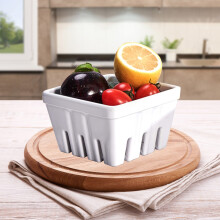 Panier Ă fruits avec passoire Ă eau en plastique 13 x 13 x 7,5 cm