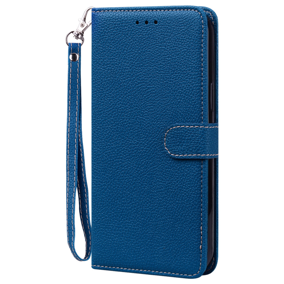 Tech Circle Iphone 11 Wallet Case Dark Pu Leather With Blue 900223335531