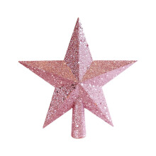 Christmas Tree Topper Star Pink Glitter 1 PC