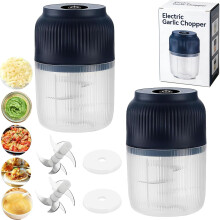 Electric Garlic Chopper USB Rechargeable with 4 Stainless
