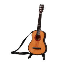 Wooden Guitar Model for Dollhouse 12 Inch with Stand