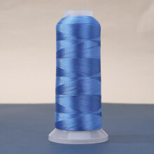 Ice Silk Fringe Thread 150D/2-ply 0.2mm 1900m Lake Blue