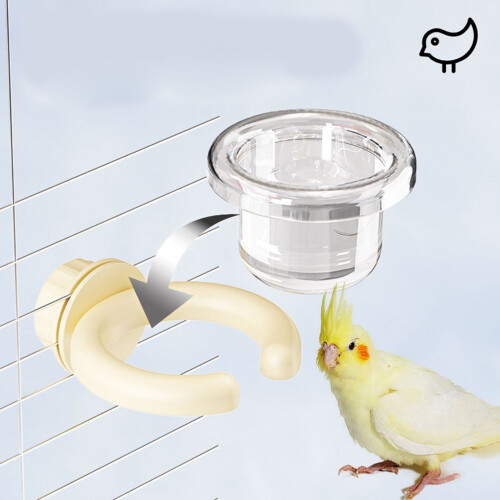 Mangeoire pour petits oiseaux avec clip de sécurité 1