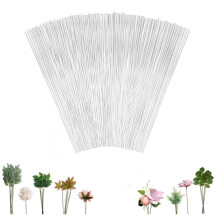 White Floral Stem Wire 18G 14 inch 100 pcs