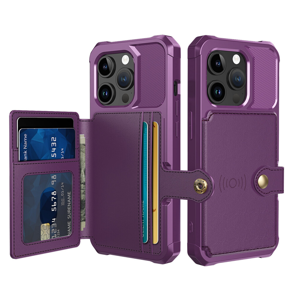 Iphone 16 Pro Max Case With Card Holder Hybrid Purple 900223327741