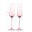 Crystal Glass Pink Champagne Flute 6.43 oz 2 sets 1
