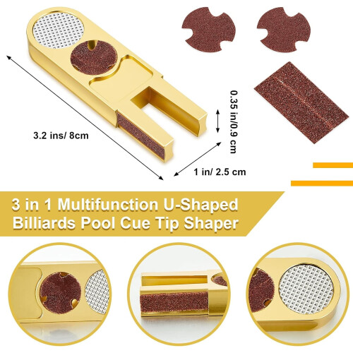 Maitys pool cue tip shaper and scuffer 2-piece 1