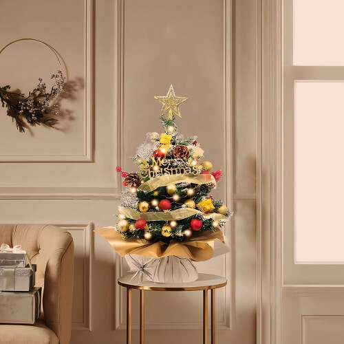 Tabletop Christmas Tree with Lights 2ft 1