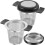 Stainless Steel Tea Strainer with Silicone Lid and 1