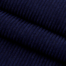 Corduroy Fabric Navy Blue Solid Stripe Durability