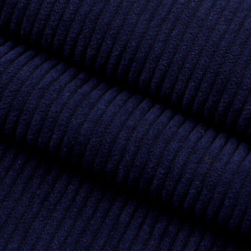 Corduroy Fabric Navy Blue Solid Stripe Durability