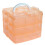 Plastic Storage Box Orange 3-Layer 18-Grid Detachable 1