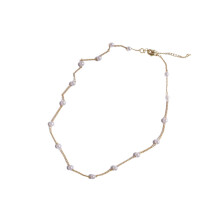 Handmade Pearl Necklace for Women with Textured Beads