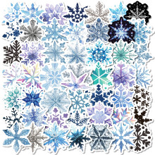 Snowflake Stickers Vinyl 50 Pcs