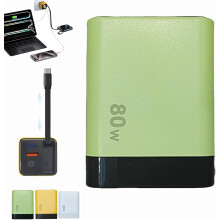 3-in-1 Retractable Charger 80W with 60cm Type-C Cable and 2