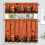 Halloween Kitchen Curtains and Valances Set of 3 Orange 1