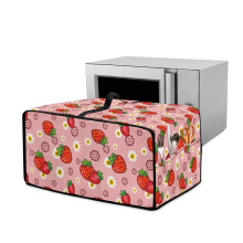 Dust-proof Convection Toaster Oven Cover, 20.5"x16.5"x10", Strawberry Flower Design, with Side Pocket