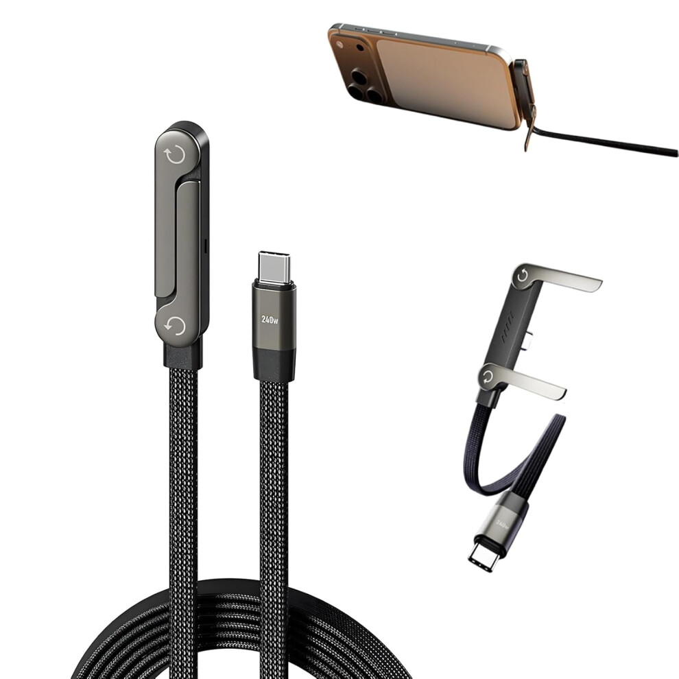 2-In-1 Invisible Holder Usb-C Charger Cable 240W 4.9 Ft 913466149247